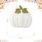 Glitzhome® 39.5" Fall Oversized Metal Ivory Pumpkin Yard Stake, Wall or Standing Decor